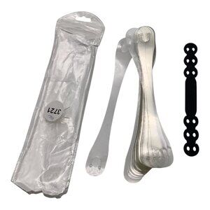 Clear Plastic Retail Display Hook Hangers With Black Connector Pieces For Hangin